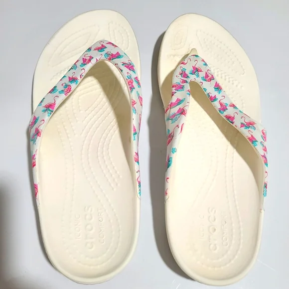 CROCS Flamingo Flip Flops - Picture 3 of 8